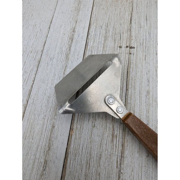 Vintage Stainless Steel Cheese Slicer Planer Plane Brown Handle 6 3/4" Hong Kong - Picture 5 of 7